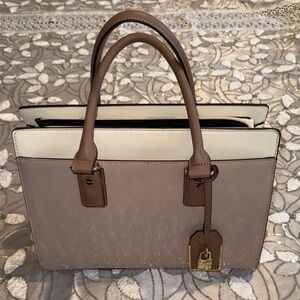 Elegant Aldo Cream and Tan Women's Handbag